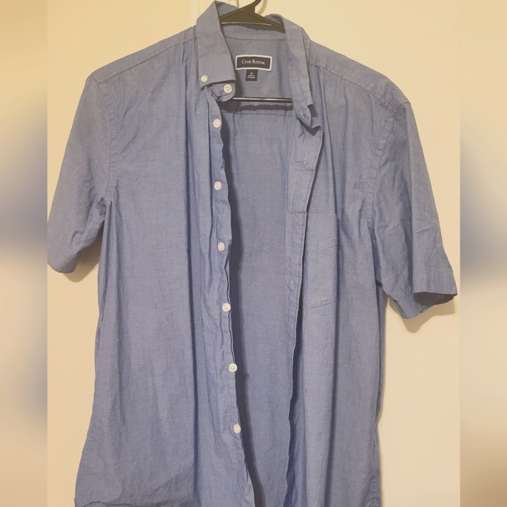 Club Room Men's Medium Button Up- Blue